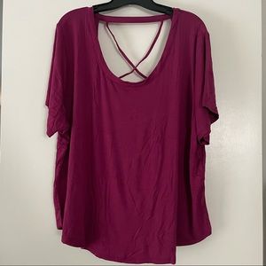 Open back crop shirt